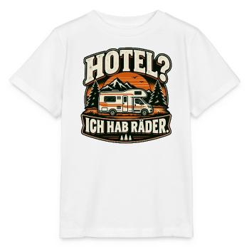 Hotel? Ich hab Räder. Camping Vanlife - Stanley/Stella Kinder T-Shirt MINI CREATOR  - Weiß - Vorne - Maike (125cm)