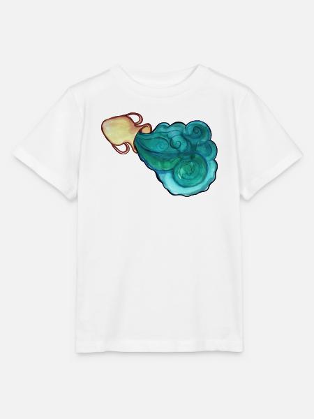 Azure Swirl und Ember Cloud - Stanley/Stella Kinder T-Shirt MINI CREATOR  - Weiß