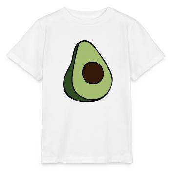 Avocado Half Minimalist Green Slice - Stanley/Stella Kinder T-Shirt MINI CREATOR  - Weiß - Vorne - Maike (125cm)
