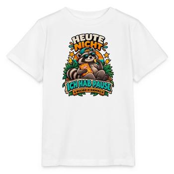 Waschbär Pause - Stanley/Stella Kinder T-Shirt MINI CREATOR  - Weiß - Vorne - Maike (125cm)