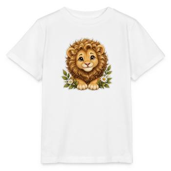 Cute Lion Cub – Sunny Safari Friend - Stanley/Stella Kinder T-Shirt MINI CREATOR  - Weiß - Vorne - Maike (125cm)