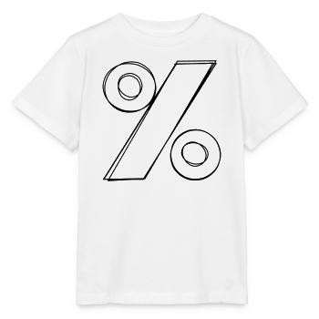Prozentzeichen handgezeichnet - Stanley/Stella Kinder T-Shirt MINI CREATOR  - Weiß - Vorne - Maike (125cm)