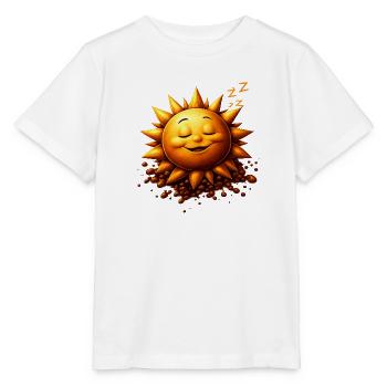 Schlafender Sonnenschein mit Bohnen - Stanley/Stella Kinder T-Shirt MINI CREATOR  - Weiß - Vorne - Maike (125cm)