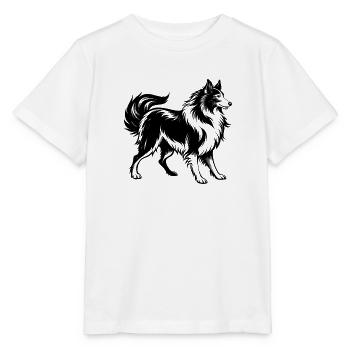 Shetland Schäferhund Hundegang - Stanley/Stella Kinder T-Shirt MINI CREATOR  - Weiß - Vorne - Maike (125cm)