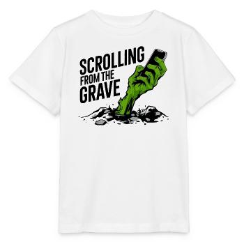 Vom Grab zum Scrollen - Stanley/Stella Kinder T-Shirt MINI CREATOR  - Weiß - Vorne - Maike (125cm)
