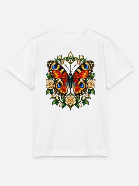 Schmetterlinge Schöner Schmetterling - Stanley/Stella Kinder T-Shirt MINI CREATOR - Weiß