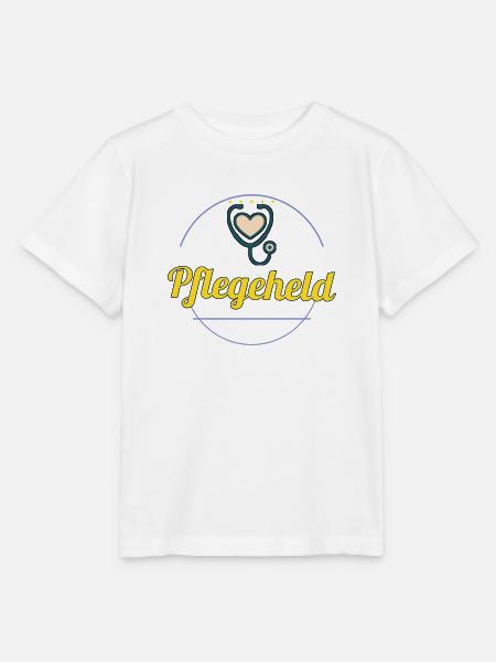 Pflegeheld – Emblem Shirt für Pflegekräfte - Stanley/Stella Kinder T-Shirt MINI CREATOR  - Weiß