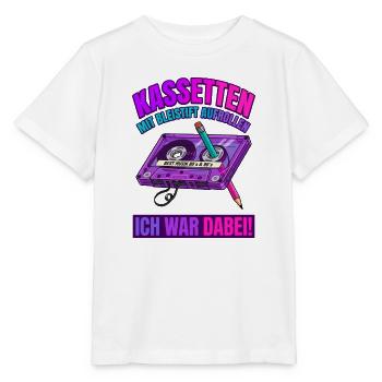 Kassetten Mit Bleistift Aufrollen Ich War Dabei - Stanley/Stella Kinder T-Shirt MINI CREATOR  - Weiß - Vorne - Maike (125cm)