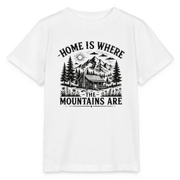 Zuhause ist, wo die Berge sind - Stanley/Stella Kinder T-Shirt MINI CREATOR  - Weiß - Vorne - Maike (125cm)