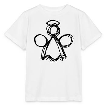 Weihnachtsengel handgezeichnet - Stanley/Stella Kinder T-Shirt MINI CREATOR  - Weiß - Vorne - Maike (125cm)