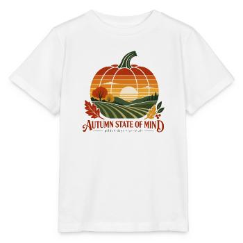 Goldener Herbst auf dem Feld – Herbstlicher Geisteszustand - Stanley/Stella Kinder T-Shirt MINI CREATOR  - Weiß - Vorne - Maike (125cm)