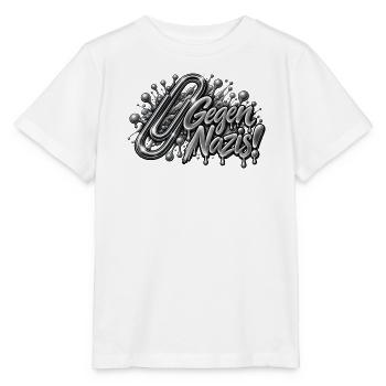 Briefklammer - Gegen Nazis - Büroklammer - Stanley/Stella Kinder T-Shirt MINI CREATOR  - Weiß - Vorne - Maike (125cm)