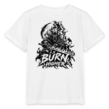 Flammen-Samurai Brenn Höher - Stanley/Stella Kinder T-Shirt MINI CREATOR  - Weiß - Vorne - Maike (125cm)