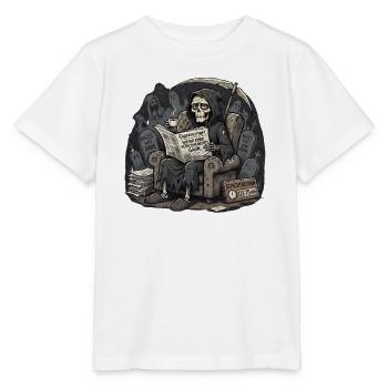 Sensenmann Sessel - Stanley/Stella Kinder T-Shirt MINI CREATOR  - Weiß - Vorne - Maike (125cm)