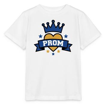 Prom Herz Krone Abzeichen - Stanley/Stella Kinder T-Shirt MINI CREATOR  - Weiß - Vorne - Maike (125cm)