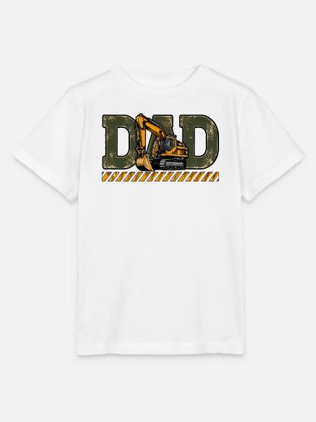 Bagger-Dad-Shirt, Bau-Dad-T-Shirt - Stanley/Stella Kinder T-Shirt MINI CREATOR - Weiß