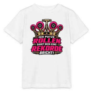 Ich putze Rollen Skater Eltern - Stanley/Stella Kinder T-Shirt MINI CREATOR  - Weiß - Vorne - Maike (125cm)