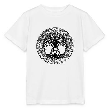 Celtic Irland Wikinger Keltisch Knoten Muster Baum - Stanley/Stella Kinder T-Shirt MINI CREATOR  - Weiß - Vorne - Maike (125cm)