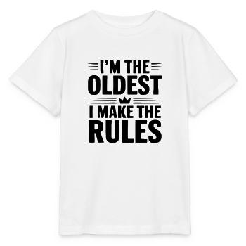 Ich bin der Älteste, ich mache die Regeln - Stanley/Stella Kinder T-Shirt MINI CREATOR  - Weiß - Vorne - Maike (125cm)