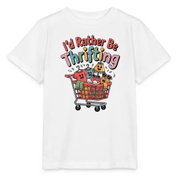 Ich würde lieber im Secondhand-Geschäft sein - Stanley/Stella Kinder T-Shirt MINI CREATOR  - Weiß - Vorne - Maike (125cm)
