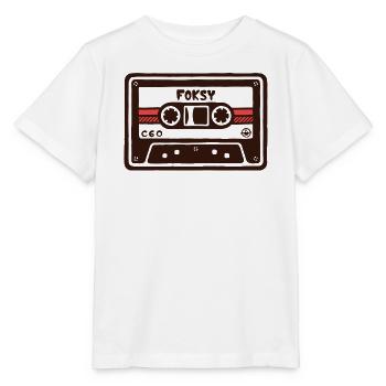 Retro C60 Kassetten-Comic-Kunst - Stanley/Stella Kinder T-Shirt MINI CREATOR  - Weiß - Vorne - Maike (125cm)