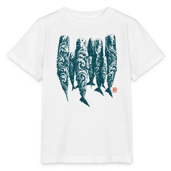 Schlafende Wale, Maori Wellen Tattoos - Stanley/Stella Kinder T-Shirt MINI CREATOR  - Weiß - Vorne - Maike (125cm)