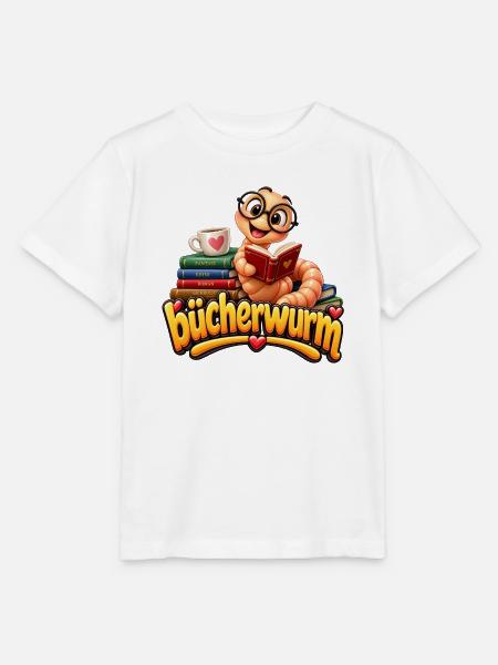 Bücherwurm im Bücheruniversum - Stanley/Stella Kinder T-Shirt MINI CREATOR  - Weiß