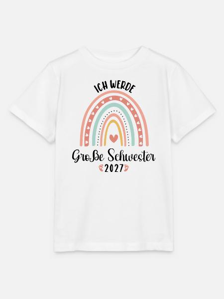 Ich Werde Große Schwester 2027 Große Schwester - Stanley/Stella Kinder T-Shirt MINI CREATOR - Weiß