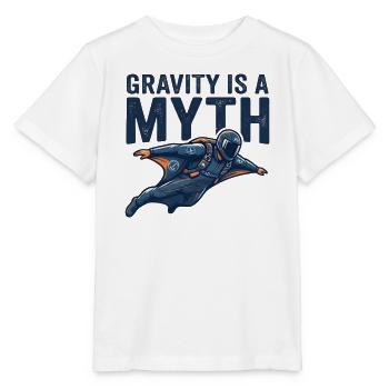 Gravität Mythos – Astronautenflug - Stanley/Stella Kinder T-Shirt MINI CREATOR  - Weiß - Vorne - Maike (125cm)