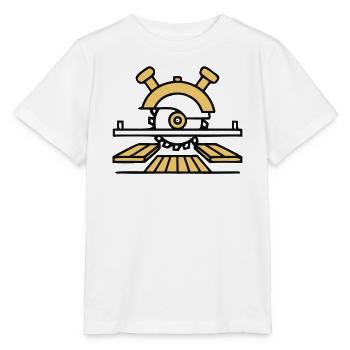 Tischkreissaege Holz Logo - Stanley/Stella Kinder T-Shirt MINI CREATOR  - Weiß - Vorne - Maike (125cm)