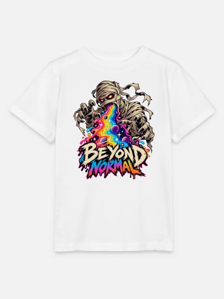 Beyond Normal: Mumie im Regenbogenrausch - Stanley/Stella Kinder T-Shirt MINI CREATOR - Weiß
