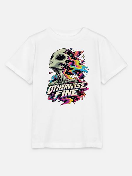 Alien Cosmic Flux - Stanley/Stella Kinder T-Shirt MINI CREATOR  - Weiß