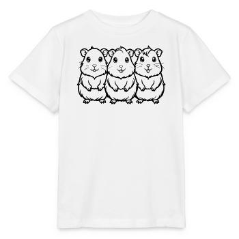 Meerschweinchen - Stanley/Stella Kinder T-Shirt MINI CREATOR  - Weiß - Vorne - Maike (125cm)