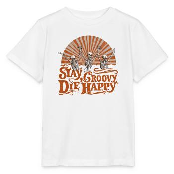Stay Groovy Die Happy Skeletons - Stanley/Stella Kinder T-Shirt MINI CREATOR  - Weiß - Vorne - Maike (125cm)