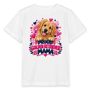 Stolzer Golden Retriever Mama - Stanley/Stella Kinder T-Shirt MINI CREATOR  - Weiß - Vorne - Maike (125cm)