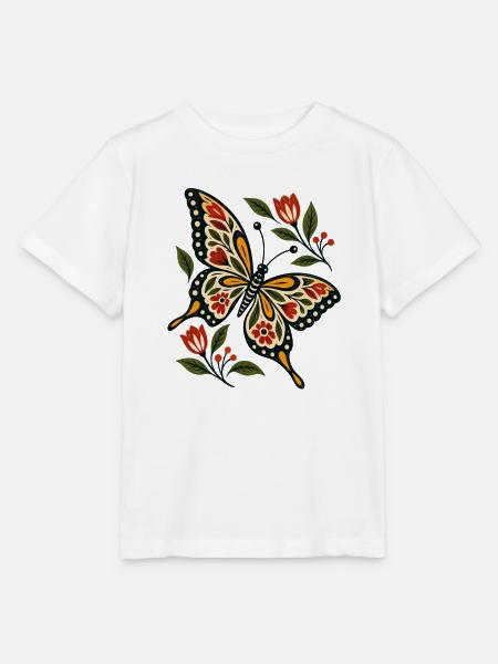 Schmetterlinge Schöner Schmetterling - Stanley/Stella Kinder T-Shirt MINI CREATOR - Weiß