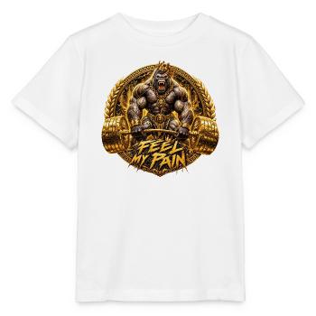 Gorilla Workout Spruch Motivation - Stanley/Stella Kinder T-Shirt MINI CREATOR  - Weiß - Vorne - Maike (125cm)