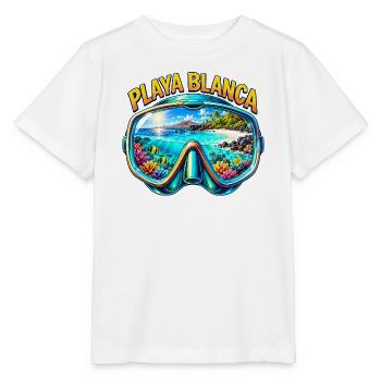 Playa Blanca Lanzarote Tauchen Schnorcheln Urlaub - Stanley/Stella Kinder T-Shirt MINI CREATOR  - Weiß - Vorne - Maike (125cm)