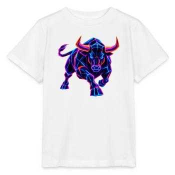 Neon Wall Street Bullenmacht - Stanley/Stella Kinder T-Shirt MINI CREATOR  - Weiß - Vorne - Maike (125cm)