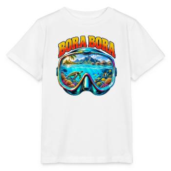 Bora Bora Französisch Polynesien Tauchen Schnorche - Stanley/Stella Kinder T-Shirt MINI CREATOR  - Weiß - Vorne - Maike (125cm)