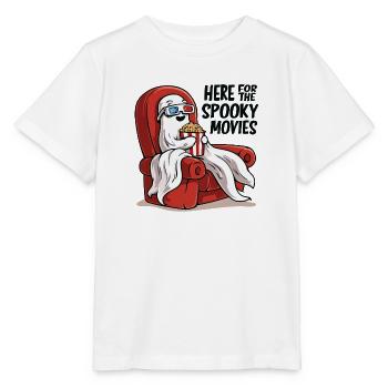 Popcorn Ghost: Spooky Movie Night - Stanley/Stella Kinder T-Shirt MINI CREATOR  - Weiß - Vorne - Maike (125cm)