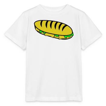 Baguette Hotdog Illustration - Stanley/Stella Kinder T-Shirt MINI CREATOR  - Weiß - Vorne - Maike (125cm)