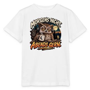 Morgens nicht, Abends gern - Stanley/Stella Kinder T-Shirt MINI CREATOR  - Weiß - Vorne - Maike (125cm)