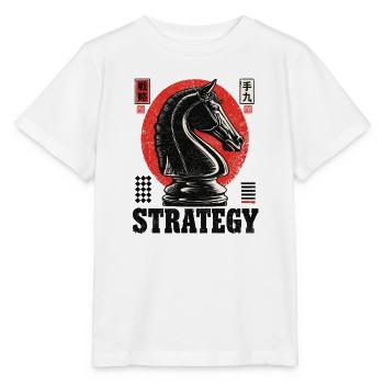 Strategie Pferd: Schach - Stanley/Stella Kinder T-Shirt MINI CREATOR  - Weiß - Vorne - Maike (125cm)