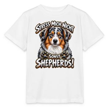 Australian Shepherd  - Stanley/Stella Kinder T-Shirt MINI CREATOR  - Weiß - Vorne - Maike (125cm)