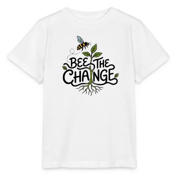 Biene Die Veränderung – Biene und Ökologie - Stanley/Stella Kinder T-Shirt MINI CREATOR  - Weiß - Vorne - Maike (125cm)