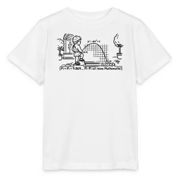 Mathe Pi Parabel 3,14159265359 - Stanley/Stella Kinder T-Shirt MINI CREATOR  - Weiß - Vorne - Maike (125cm)