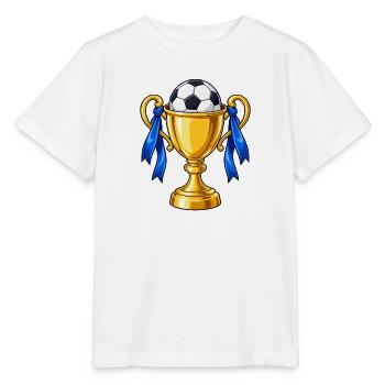 Fußballpokal mit blauen Bändern - Stanley/Stella Kinder T-Shirt MINI CREATOR  - Weiß - Vorne - Maike (125cm)