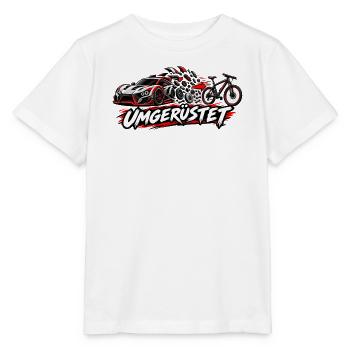 Vom Auto Aufs Fahrrad  - Stanley/Stella Kinder T-Shirt MINI CREATOR  - Weiß - Vorne - Maike (125cm)