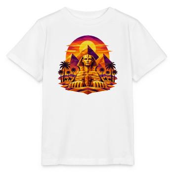Sphinx Sonnenuntergang – Gizeh - Stanley/Stella Kinder T-Shirt MINI CREATOR  - Weiß - Vorne - Maike (125cm)